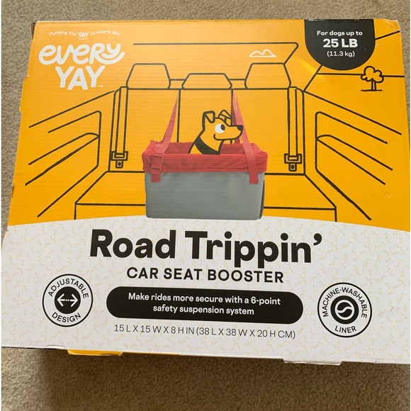 Every Yay Dog Nwt Road Trippin Pet Car Seat Box Slightly Broken